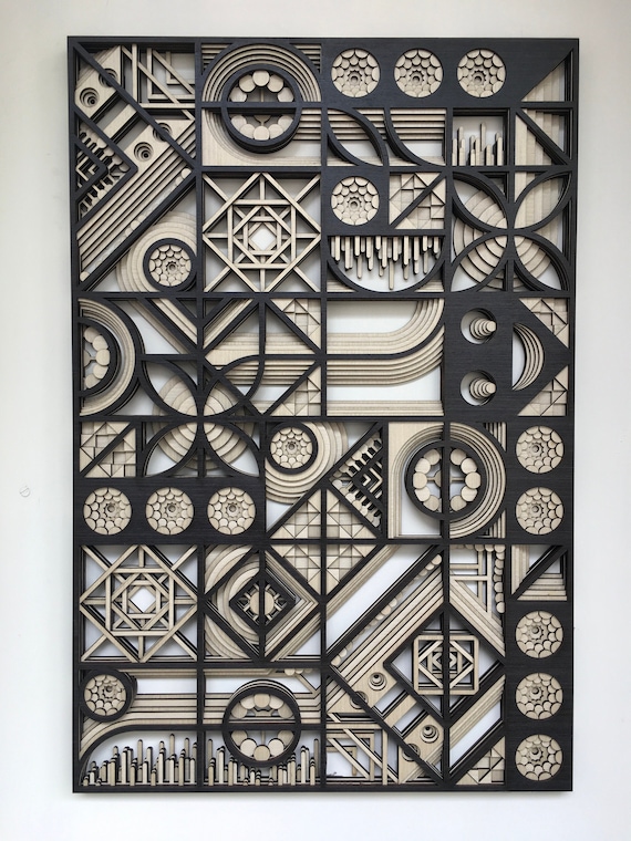 Utopia (Extra large wall art abstract, Ethnic Art, Home Decor, Wood Wall Hang Decor, Wood burning art, Wooden decor)