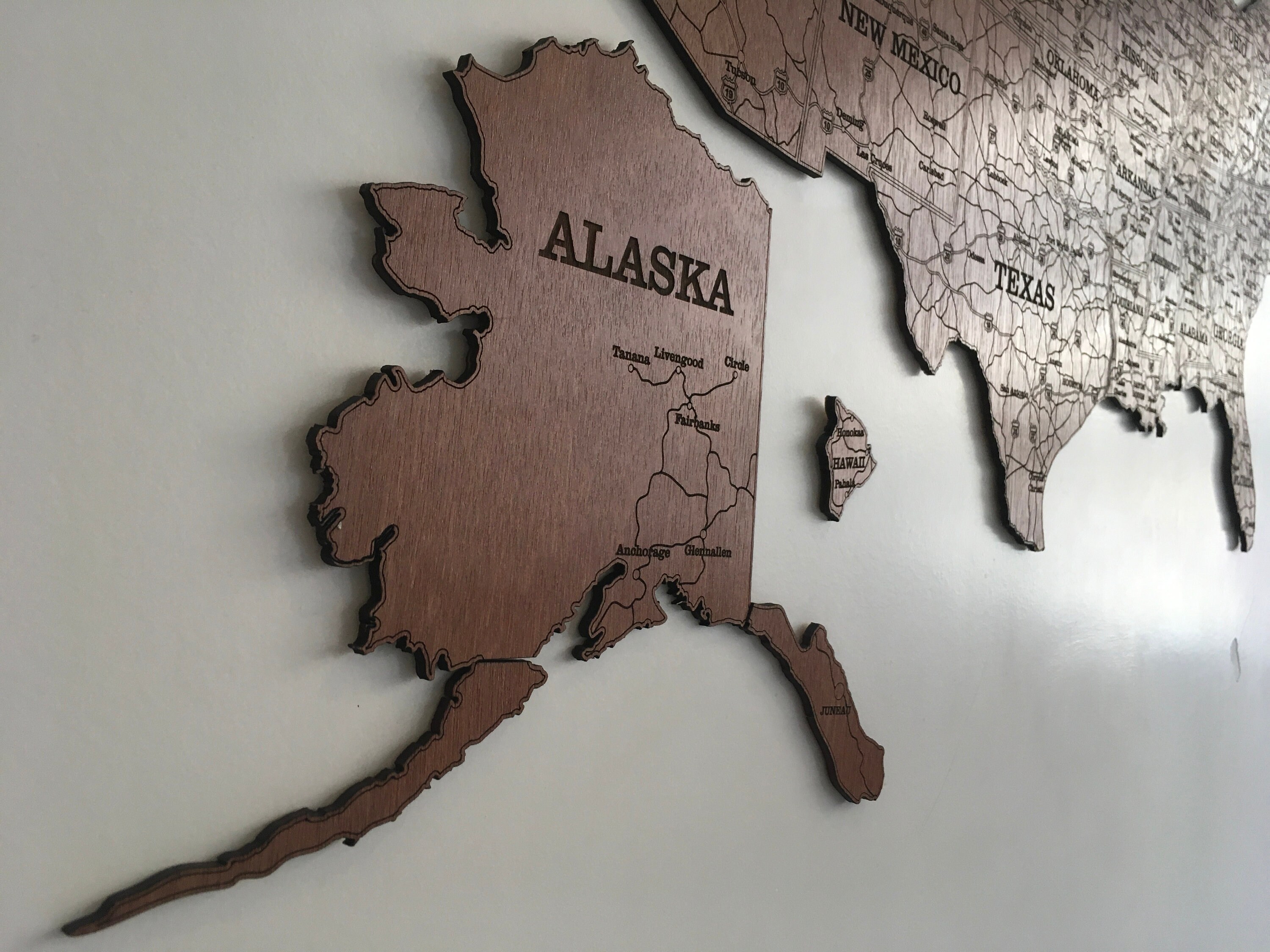 USA Travel Map United States Wood - Il Fullxfull.3580039974 Ca43 