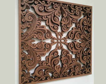 Equanimity (Extra large wall art abstract, Ethnic Art, Boho Home Decor, Wood Wall Hang Decor, Wood burning art, Wooden decor)