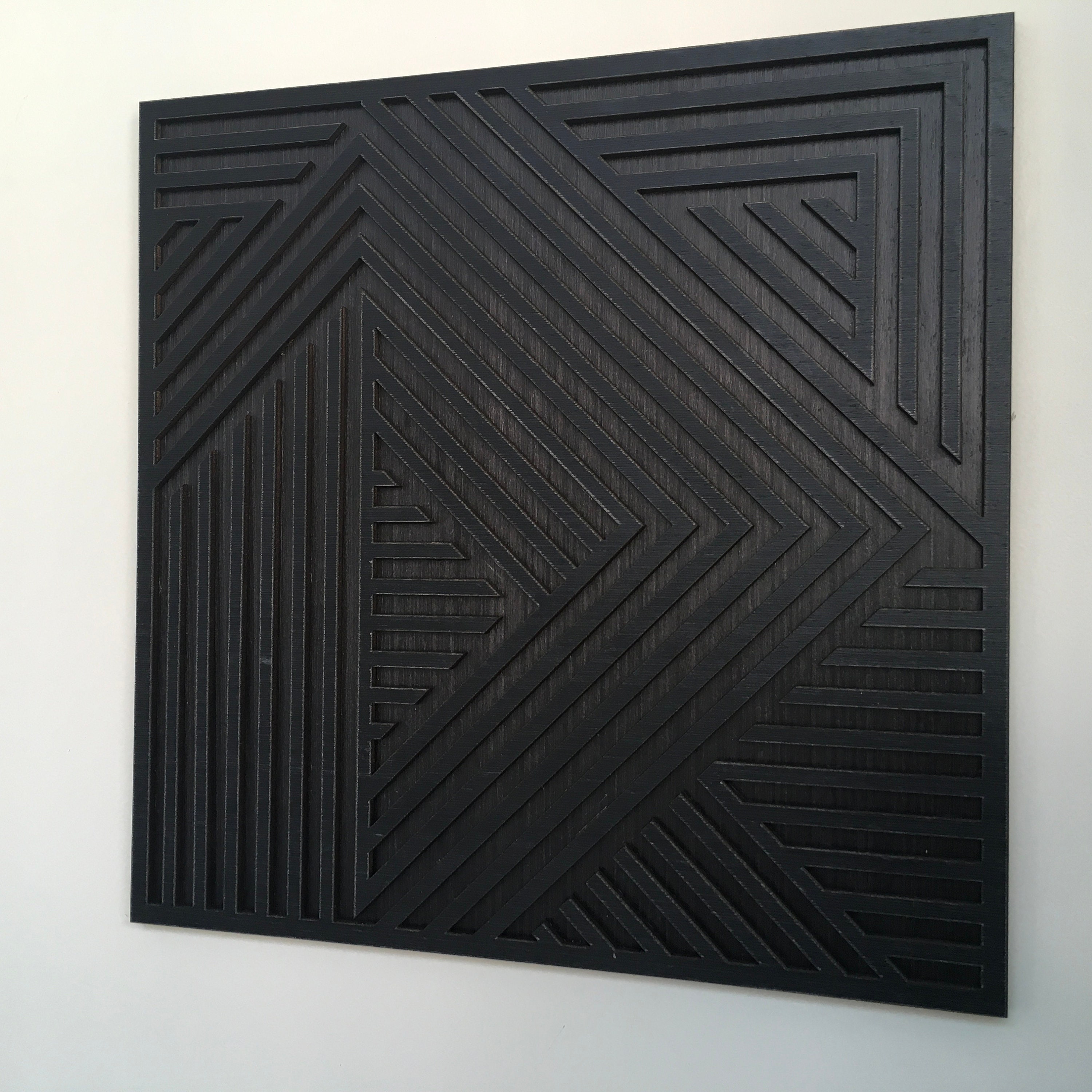 Geometric Wood Wall Art - Modern Wood Art - Minimal (single Piece) - Etsy