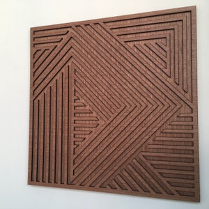 Geometric Wood Wall Art - Modern Wood Art - Minimal (single Piece) - Etsy