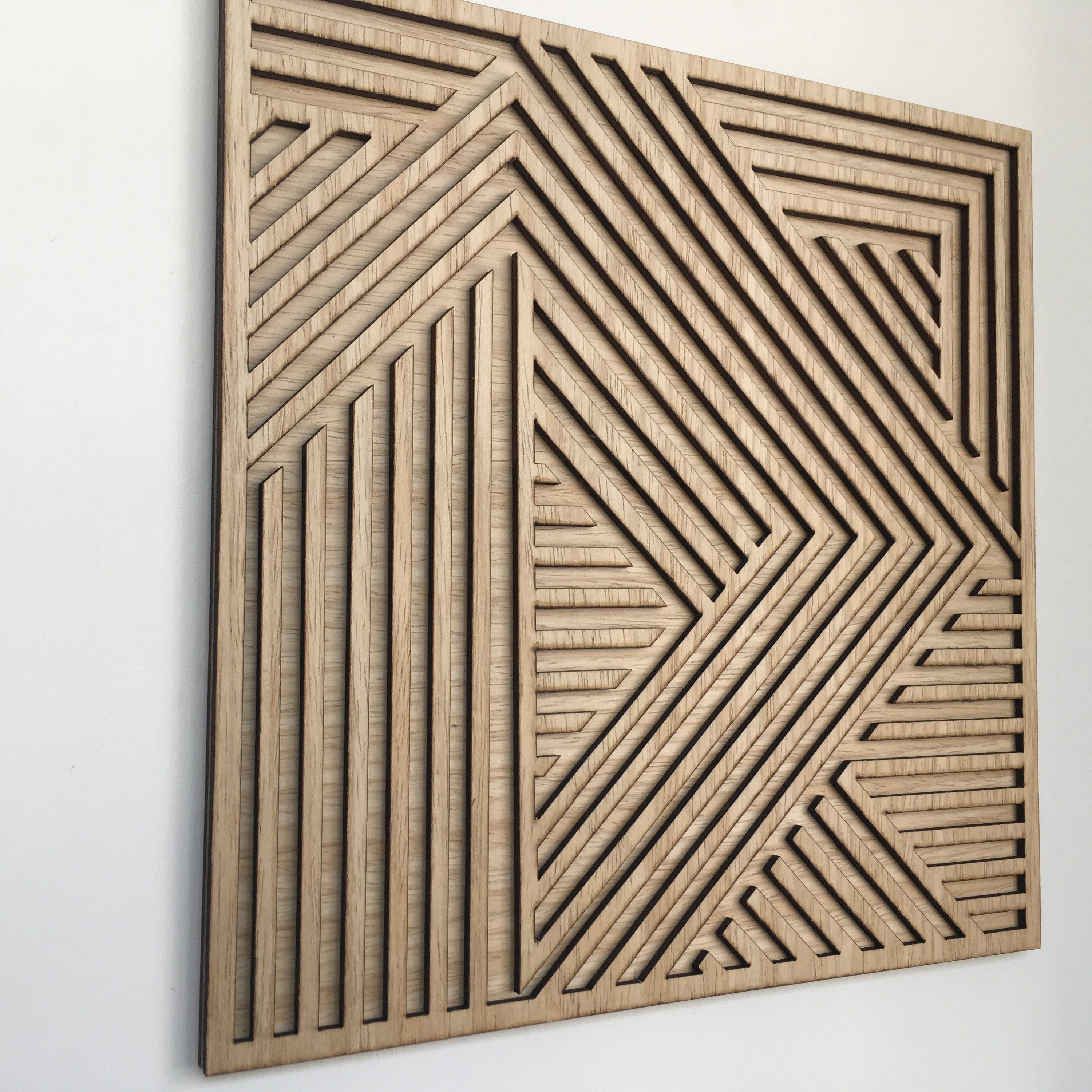 Geometric Wood Wall Art - Modern Wood Art - Minimal (single Piece) - Etsy