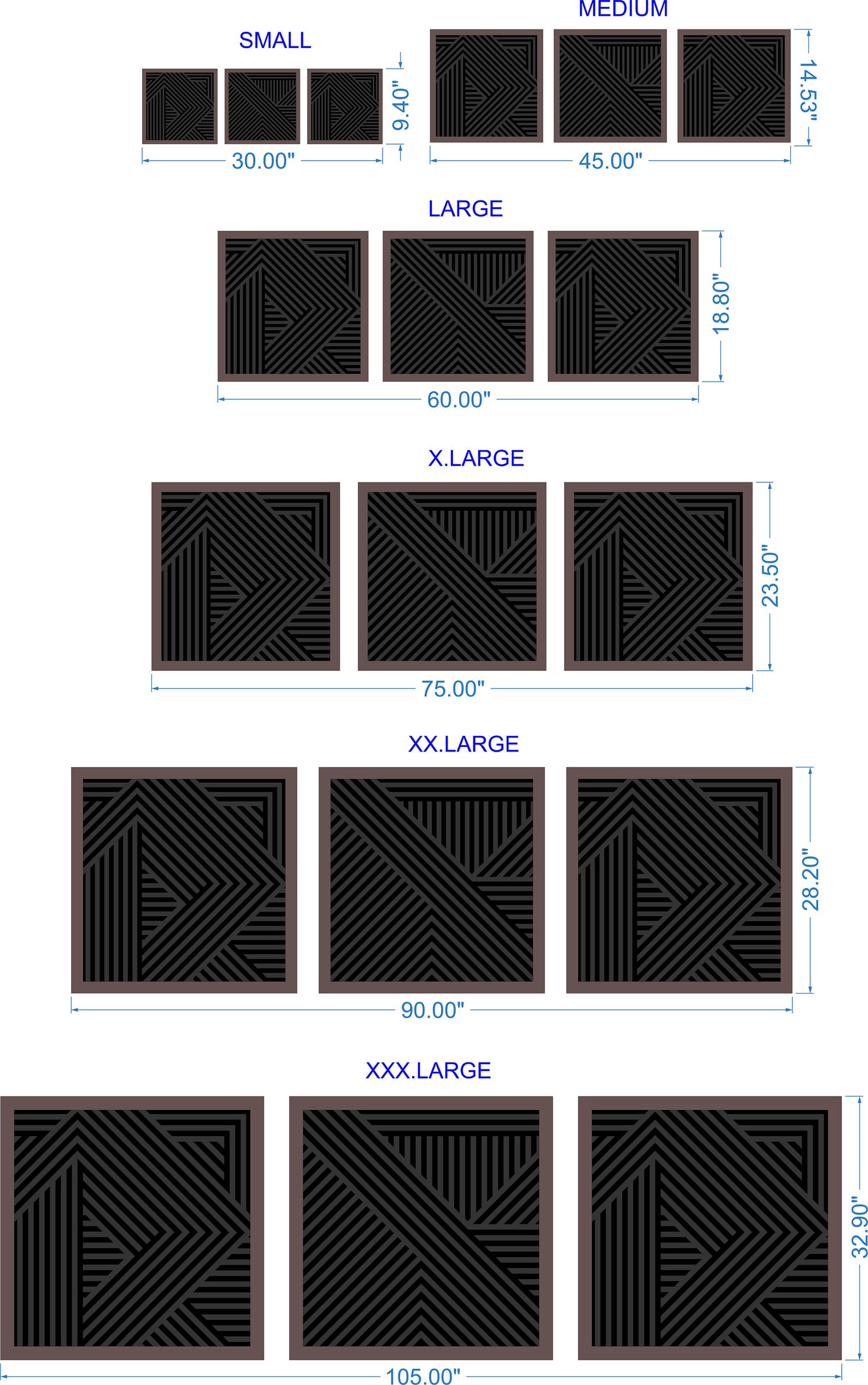 Geometric Wood Wall Art (set of 3) - Modern Wood Art - Minimal - Oak ...