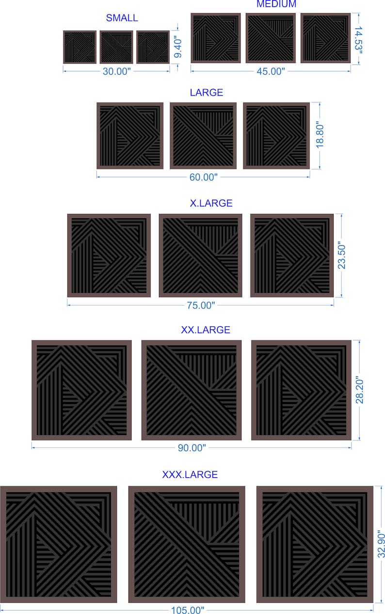 Geometric Wood Wall Art (set of 3) - Modern Wood Art - Minimal - Oak ...