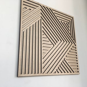 Geometric Wood Wall Art - Modern Wood Art - Minimal (single Piece) - Etsy
