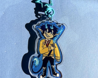 Rin Okumura Ao No Blå exorcist Dubbelsidig nyckelring