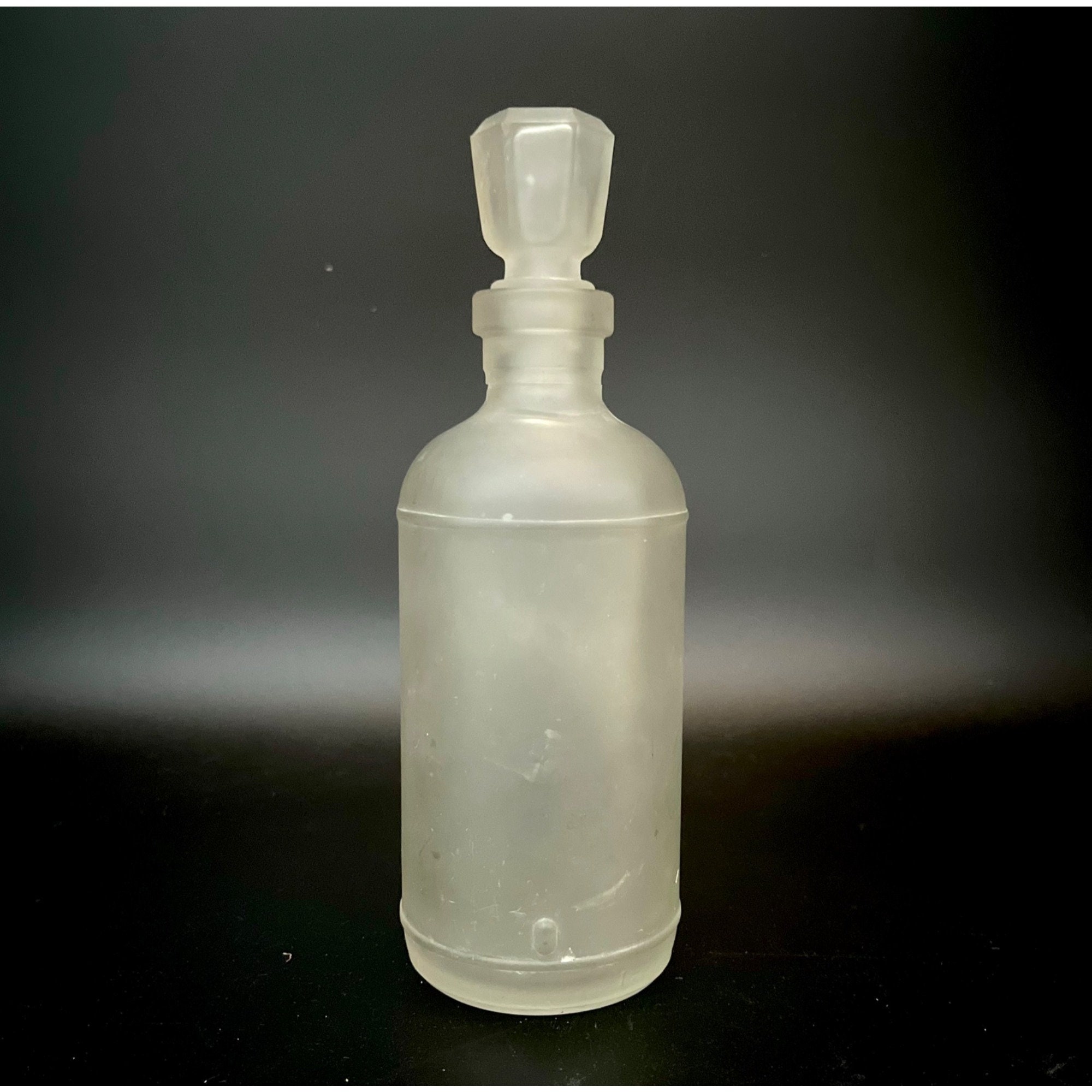 Vintage Antique Lavoris Glass Bottle With Stopper Satin Etsy