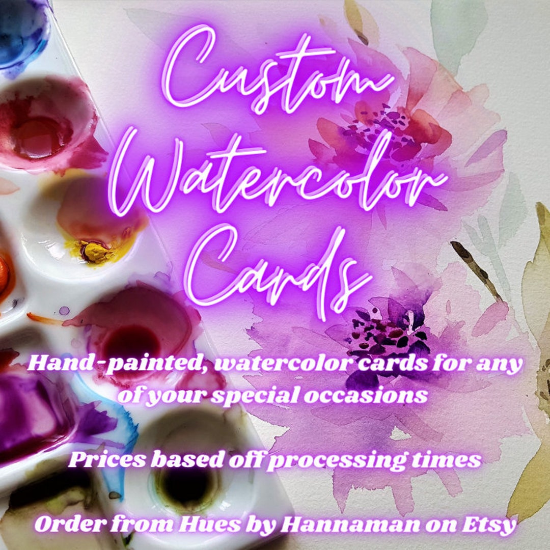 Hand Painted Cards MADE TO ORDER Etsy