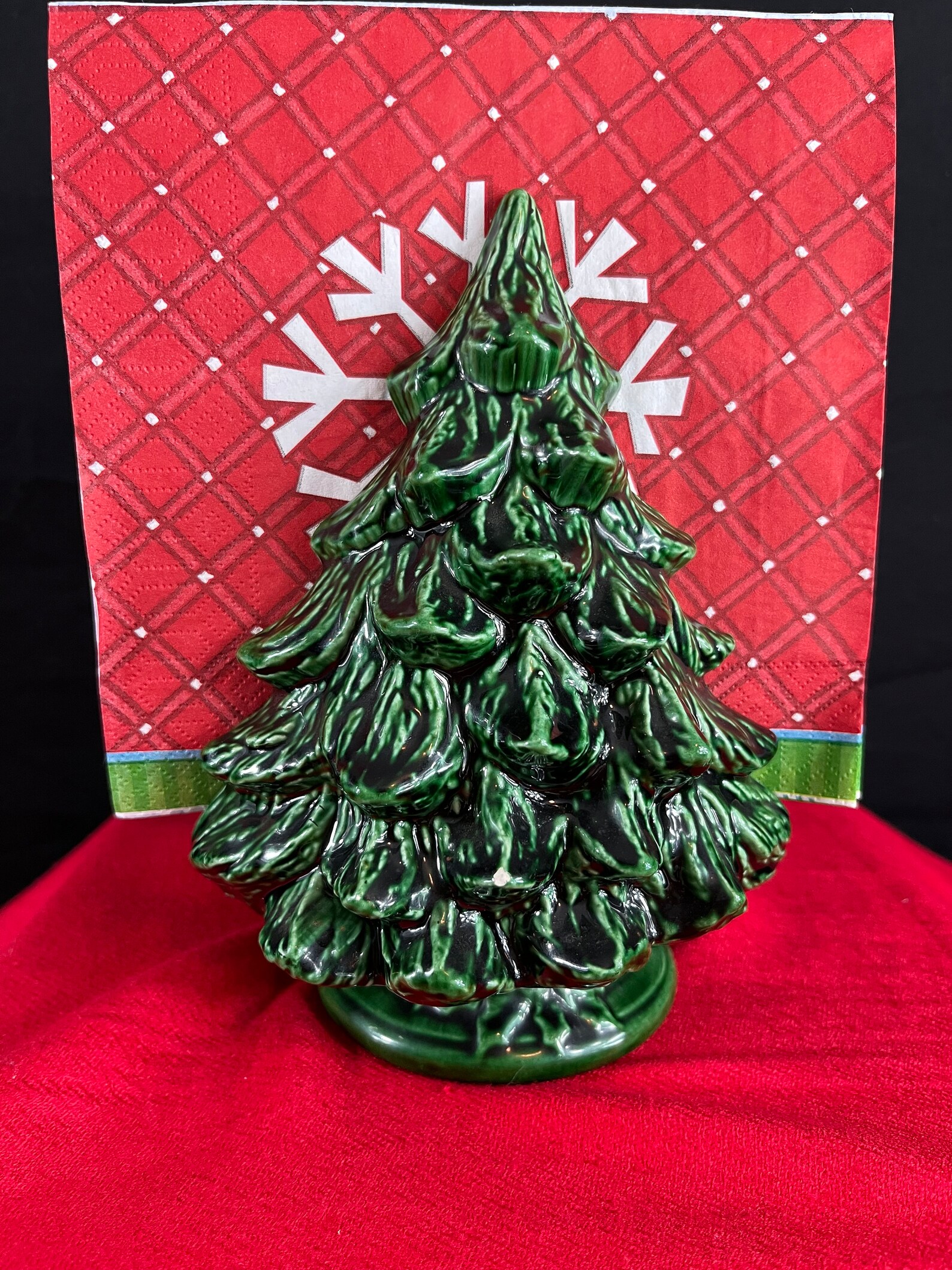 Vintage Holland Mold Ceramic Christmas Tree Napkin Holder / Etsy