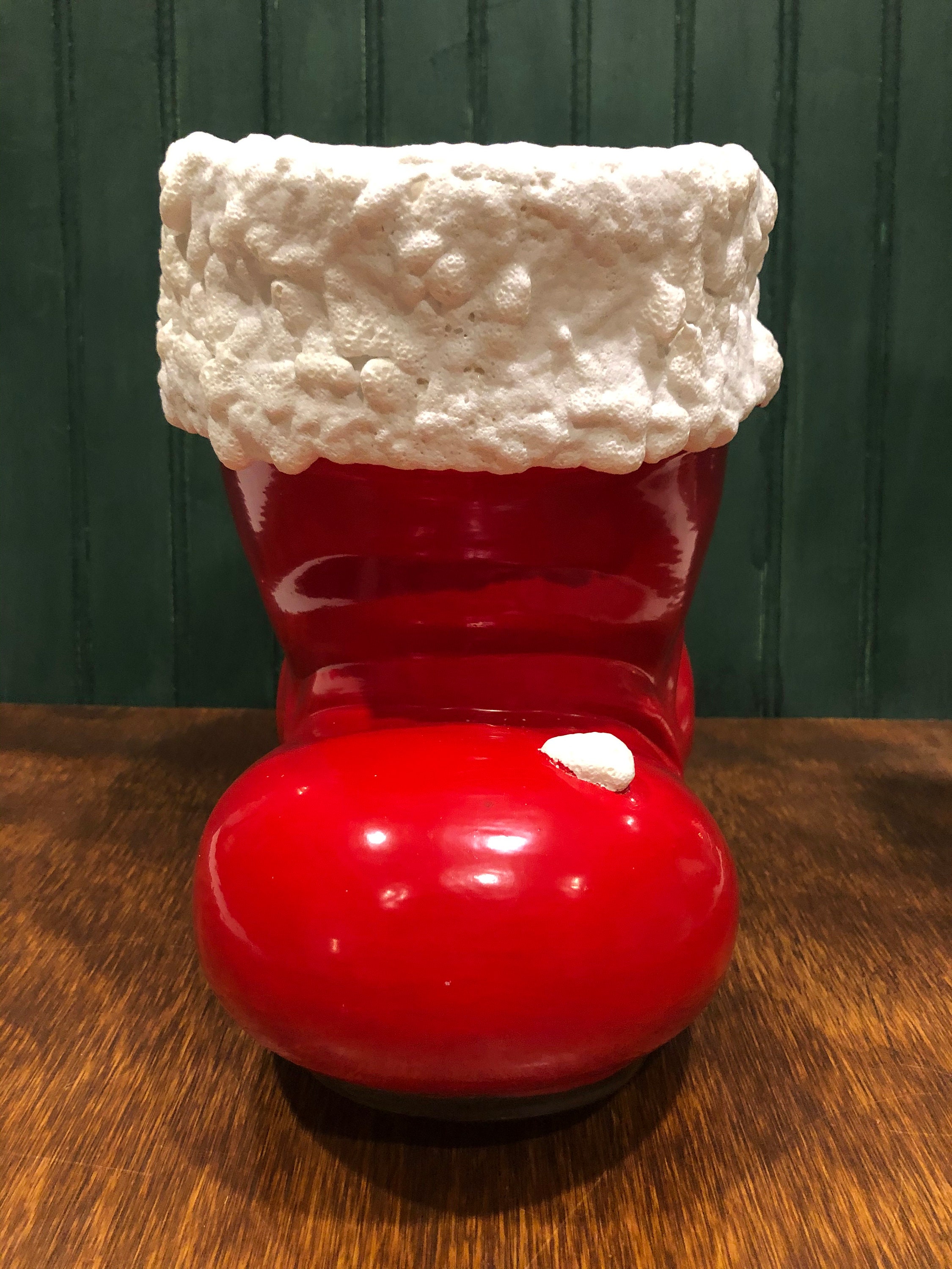 Santa’s Boot Ceramic Planter/Holiday Decor | Etsy