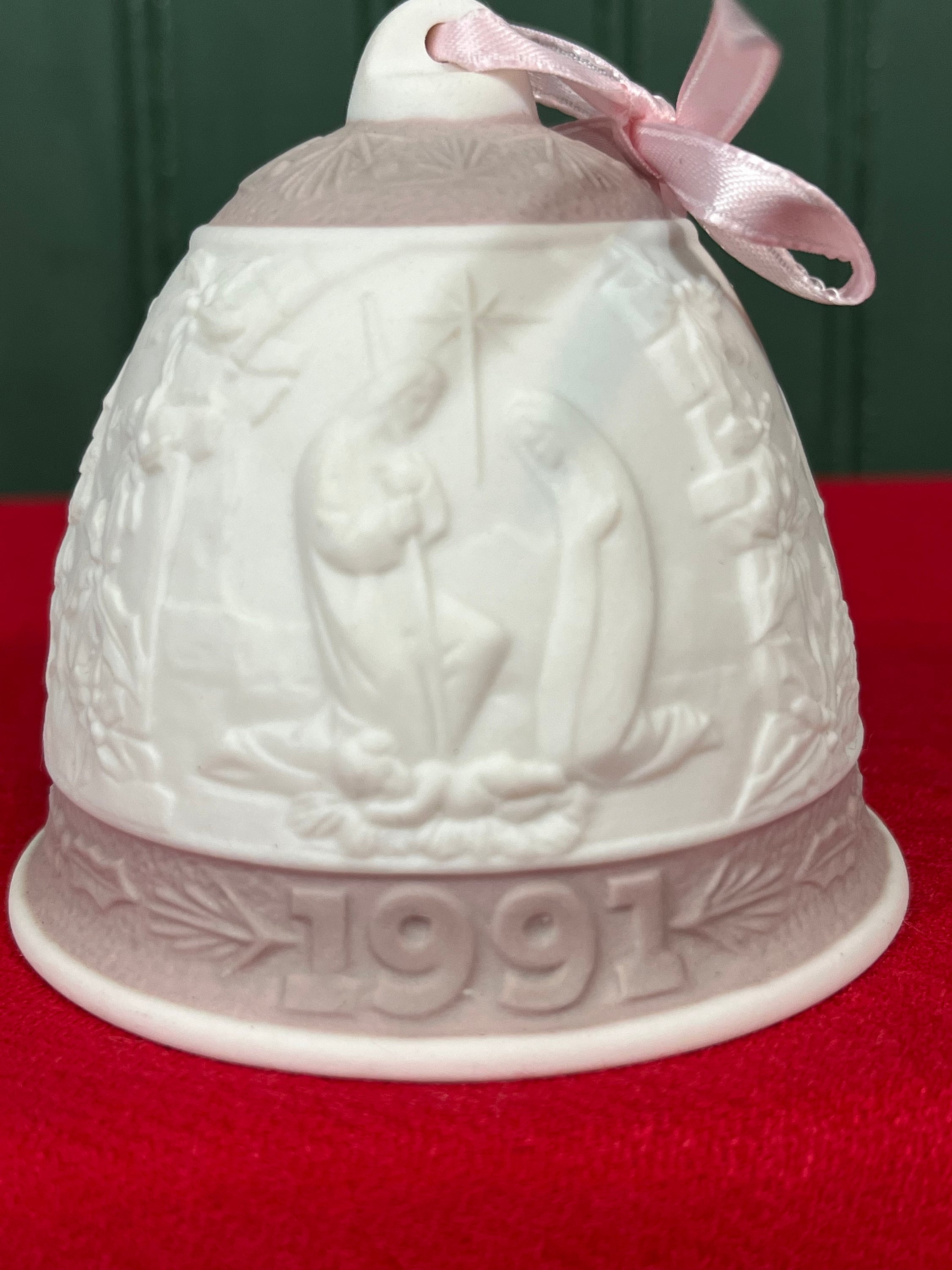 Lladró Porcelain Christmas Ornament Bells 1991 Through 1994 Sold