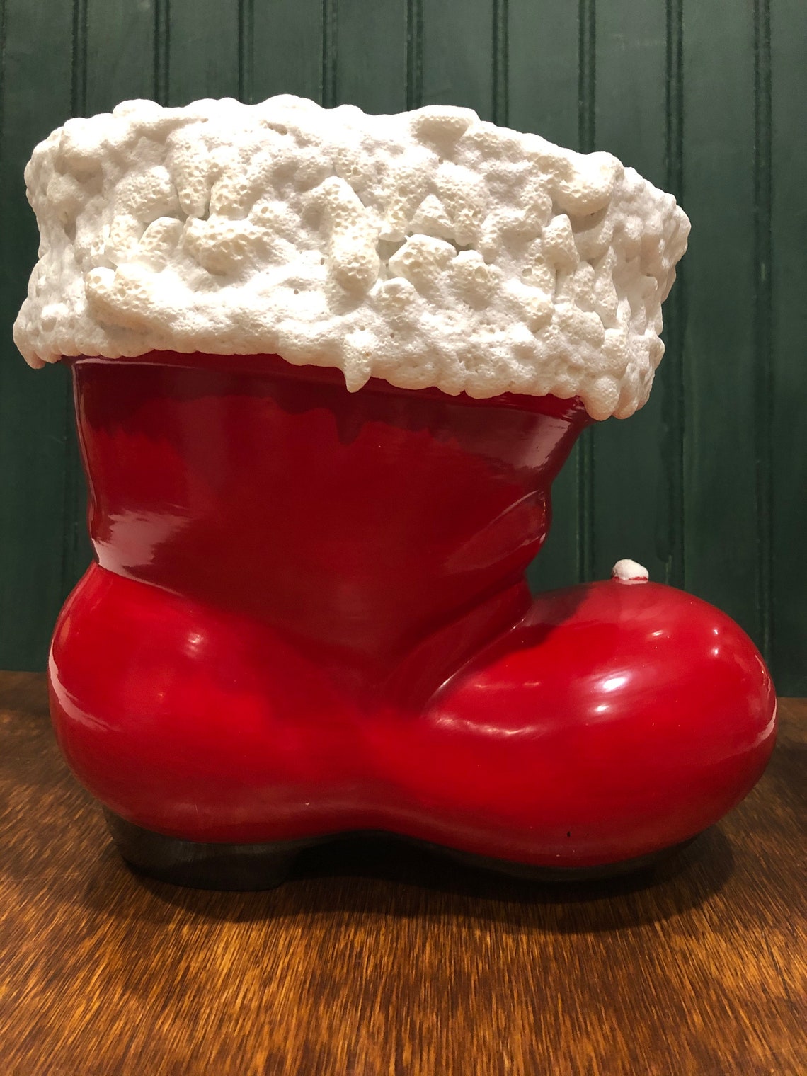 Santa’s Boot Ceramic Planter/Holiday Decor | Etsy