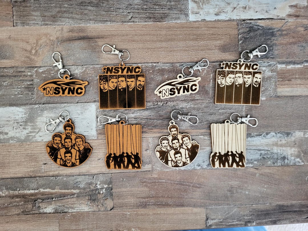 Nsync Key Chain Nsync Wooden Keychain - Etsy