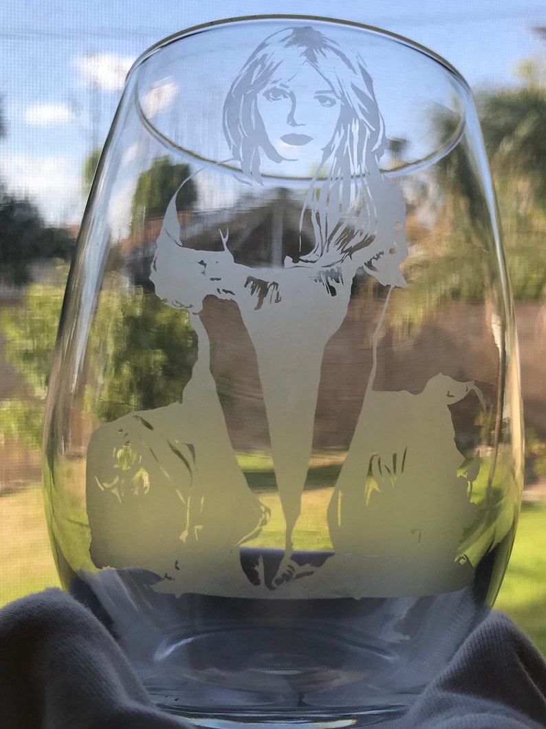 Britney Spears Stemless Wine Glass. 20.5oz Glass. ...Baby One More Time, Me Against the Music, Slave 4 U. image 2