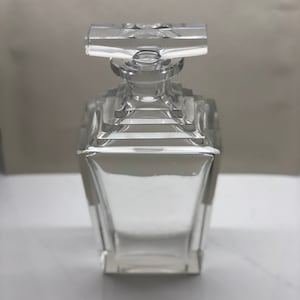 Art Deco Decanter  Vintage Bohemia Crystal Made In 1960 Rare