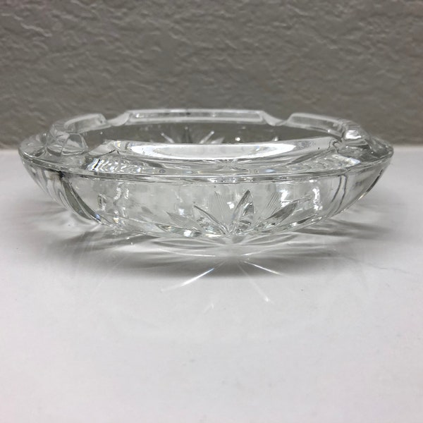 Cut Glass Ashtray Etsy
