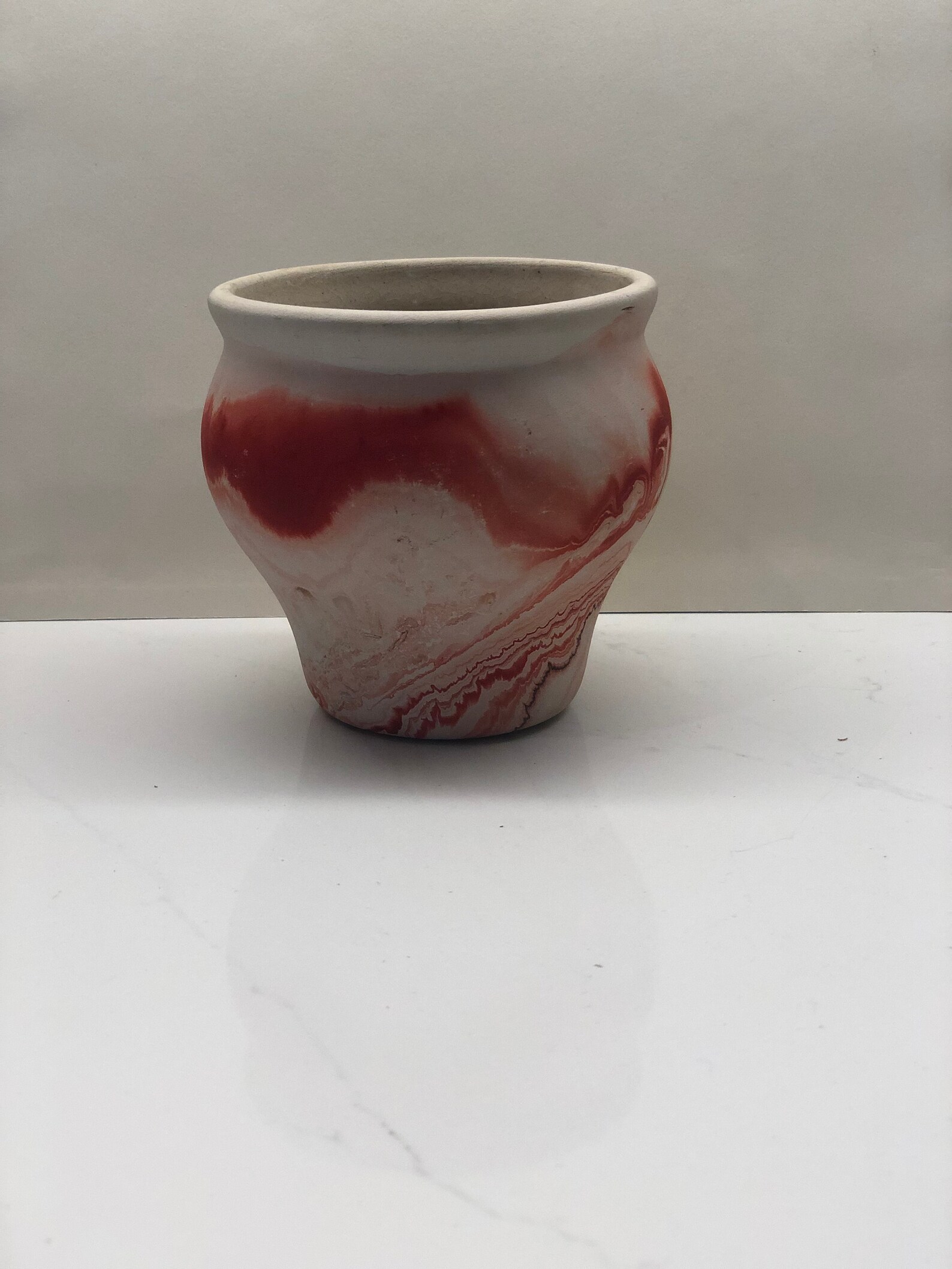 Vintage Nemadji Pottery, USA, One of a Kind Rare Pottery Vase, Indian