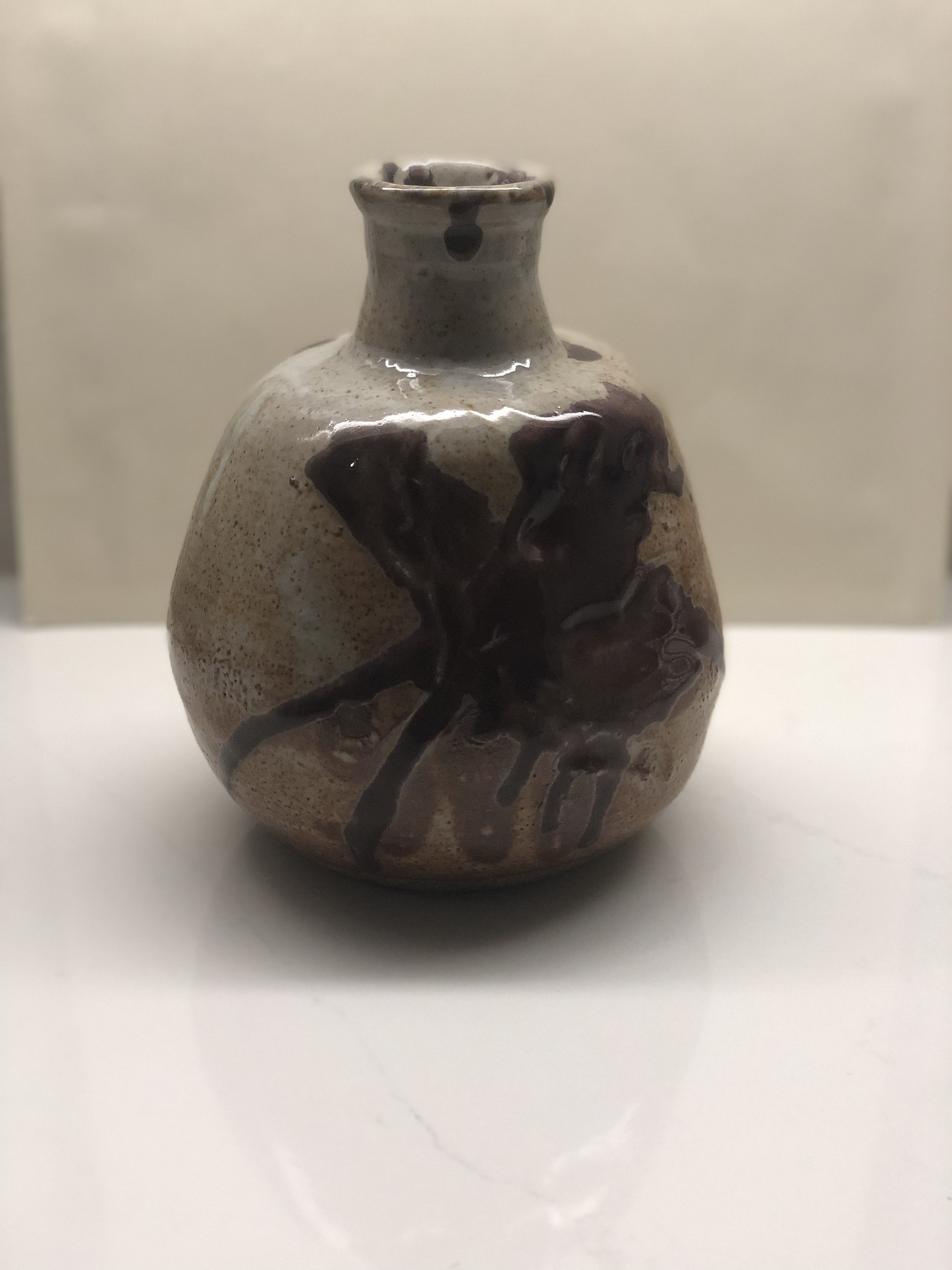 Vintage Artist Signed Brutalist Studio Art Pottery Vase Mid Century ...