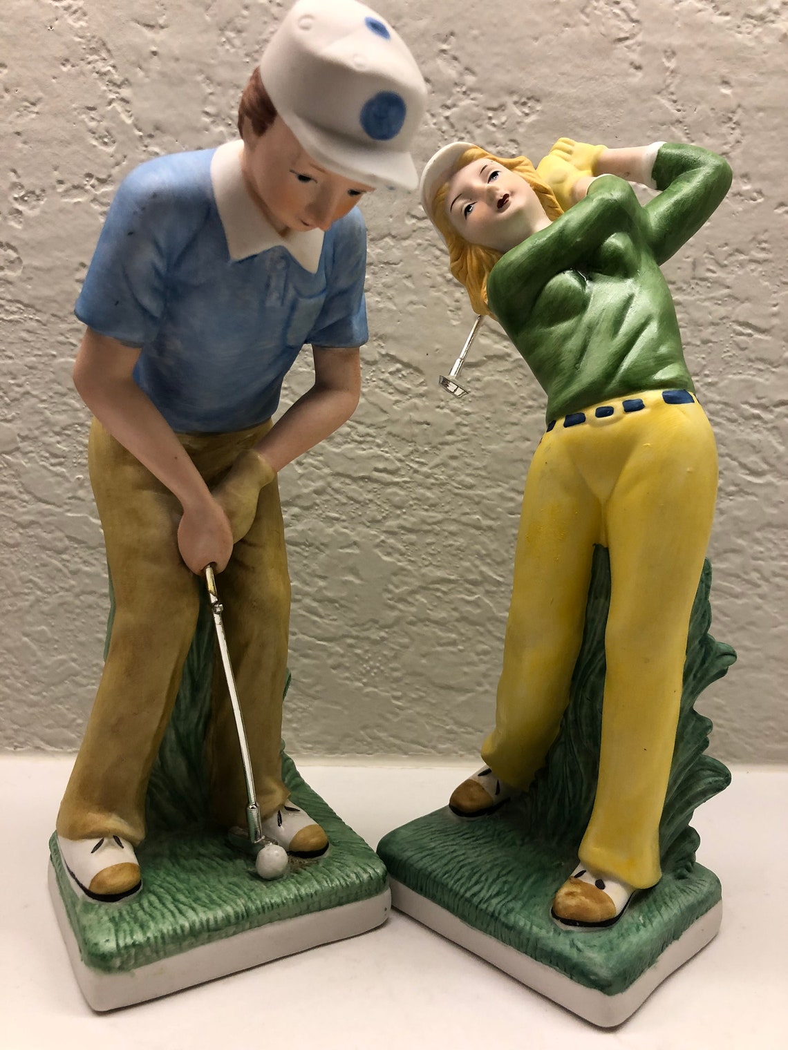 Vintage Golf Figurines Made in Korea Pair Etsy