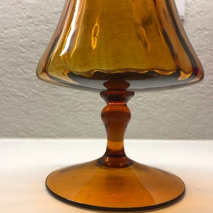 Vintage dark ambre  empoli hand blown vase