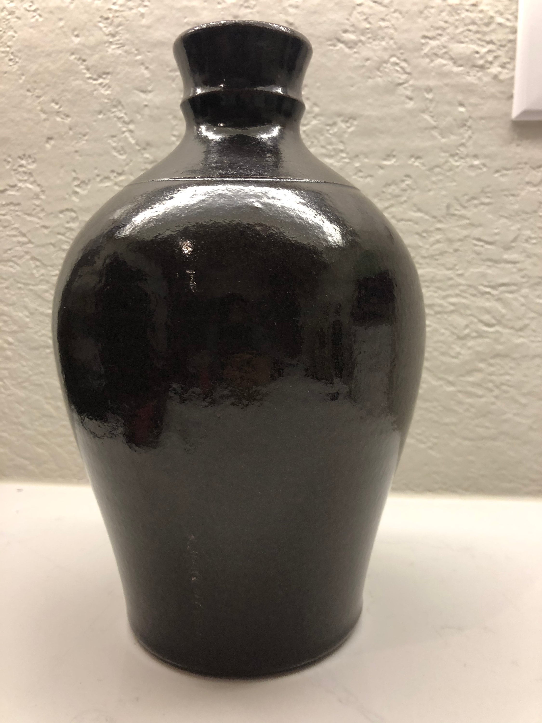 Australian Studio Pottery Vase Glazed Stamped Chopped Unknown