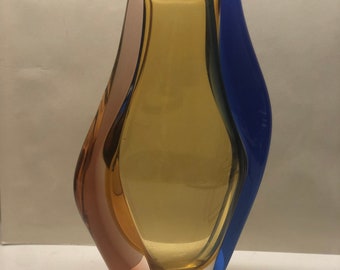 Vintage Art Glass Vase Retro vaas Hana Machovská model Romana No.53656 Mstisov