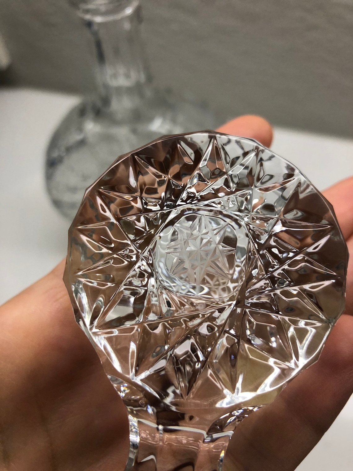 Crystal Decanter Made in Poland Irena Etsy