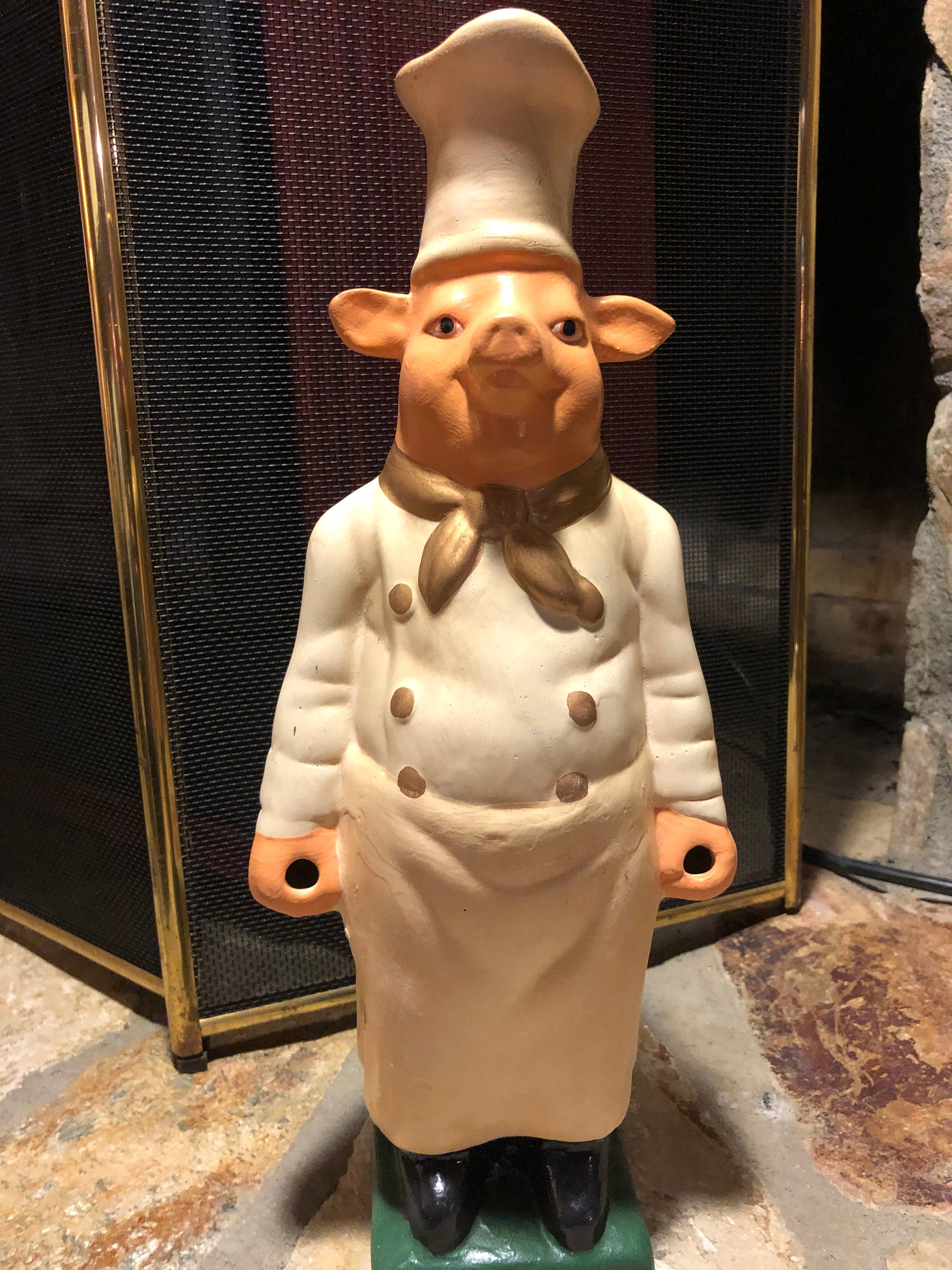 Vintage Pig Chef Statue Ceramic Restaurant BBQ Deli Country 15 Etsy