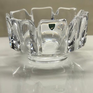 Vintage Orrefors “Corona” Thick Crystal Brilliance Made in Sweden by Lars Hellsten
