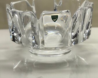 Orrefors VINTAGE Crystal Bowl Corona クリア Vintage Orrefors “Corona” Crystal Bowl Signed – The Swan's House