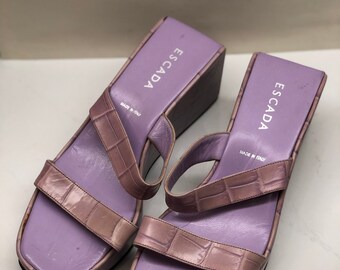 New Escada Women's  Strappy High Sandals Lilac Size 36