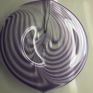 Kosta Boda Leaf Dish Swirl, Swedish Art Glass Artists Collec Vintage