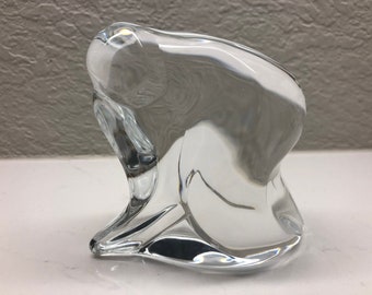 Hoya japanese art glass paperweight lead crystal abstract figurine sculpture