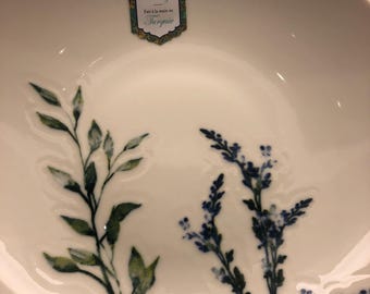 Intesa Home Pasta/Salad Bowls 9 3/8”, Blue Wild Flower, Set Of 4