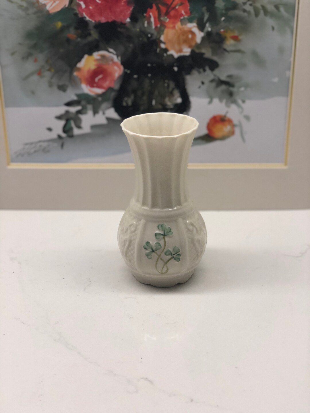 BELLEEK Nadine Spill Vase Ireland Blue Mark 19972000 Etsy