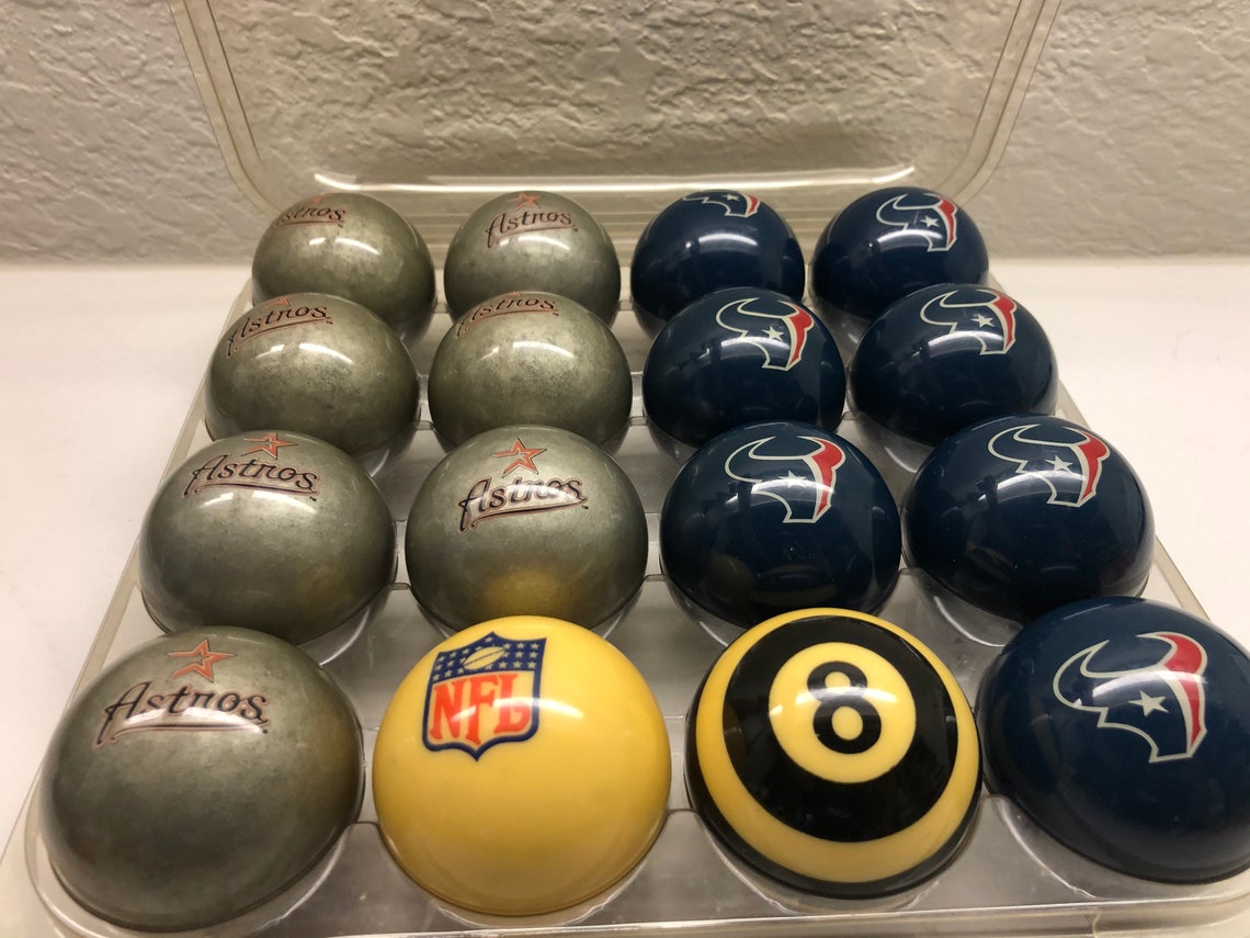 NFL Pool Balls Astros Vs Texas Huoston Collectible Sport Etsy