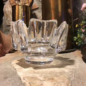 Oreffors crystal candy dish Sweden crystal corona With defect