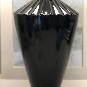 Royal Haeger #968 Art Deco art pottery vintage ceramic black vase