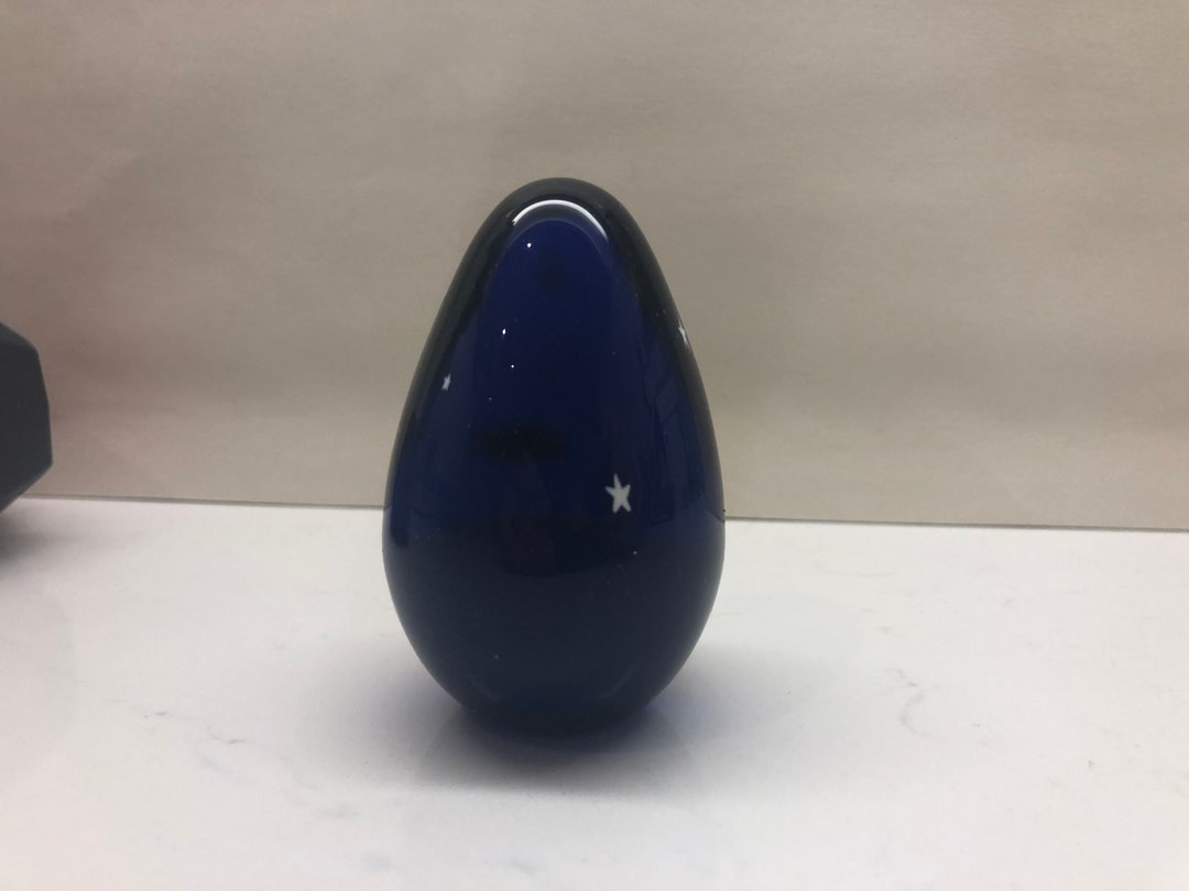 Glass Eye Studio Paperweight Vintage Art Glass Hand Blown Etsy