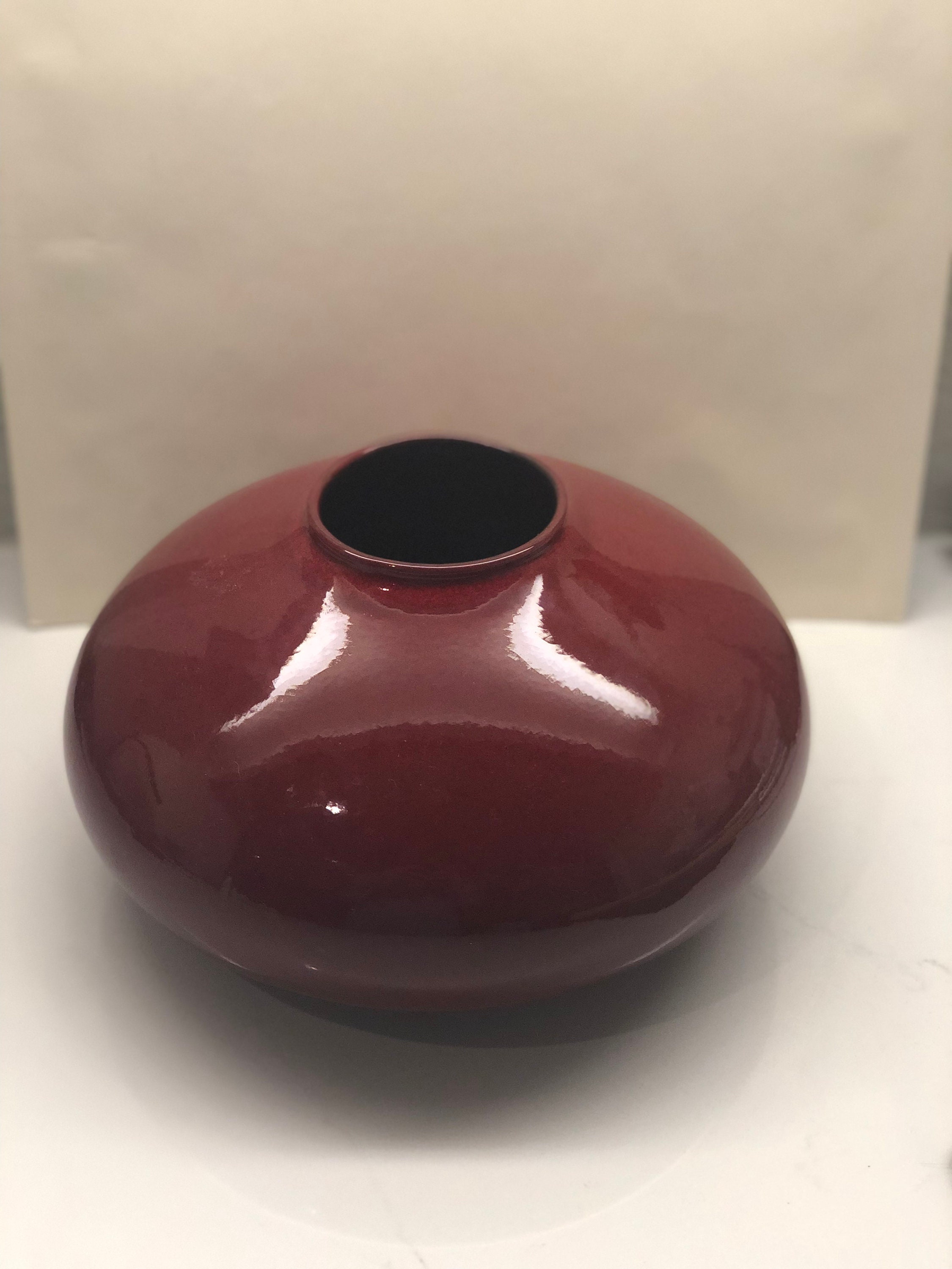 Scheurich Vase Amano Red Pottery #629-13 Germany Signed Pier 1
