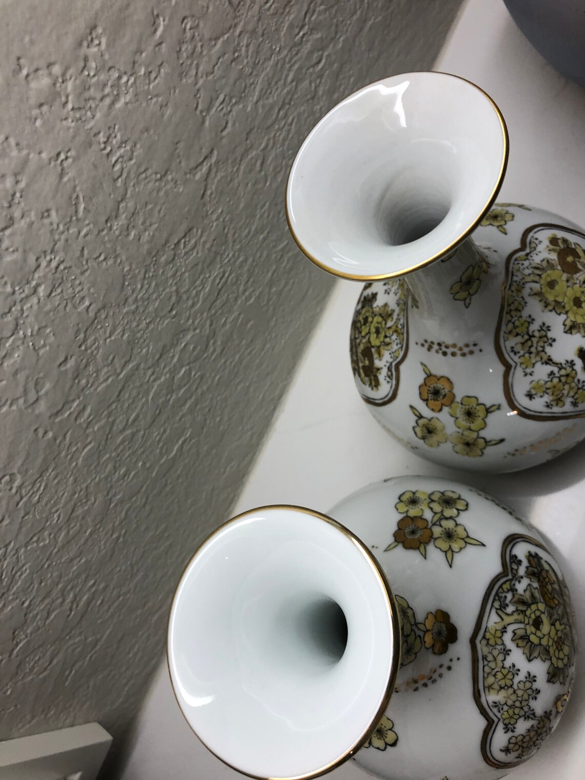 VINTAGE 1960s GOLD IMARI Hand Painted Vase 8.5 Pair Etsy