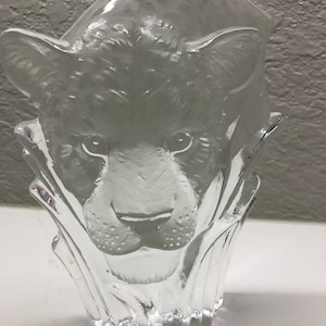 Pisapapeles de escritorio con diseño de jaguar de cristal, arte en vidrio