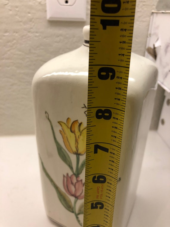 イタリア陶器　デルータ焼　花瓶　Deruta イタリア陶器 デルータ 陶器 花瓶 ボトル チューリップ フラワー