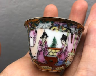 antique chinese tea set hand painted porcelain miniature set