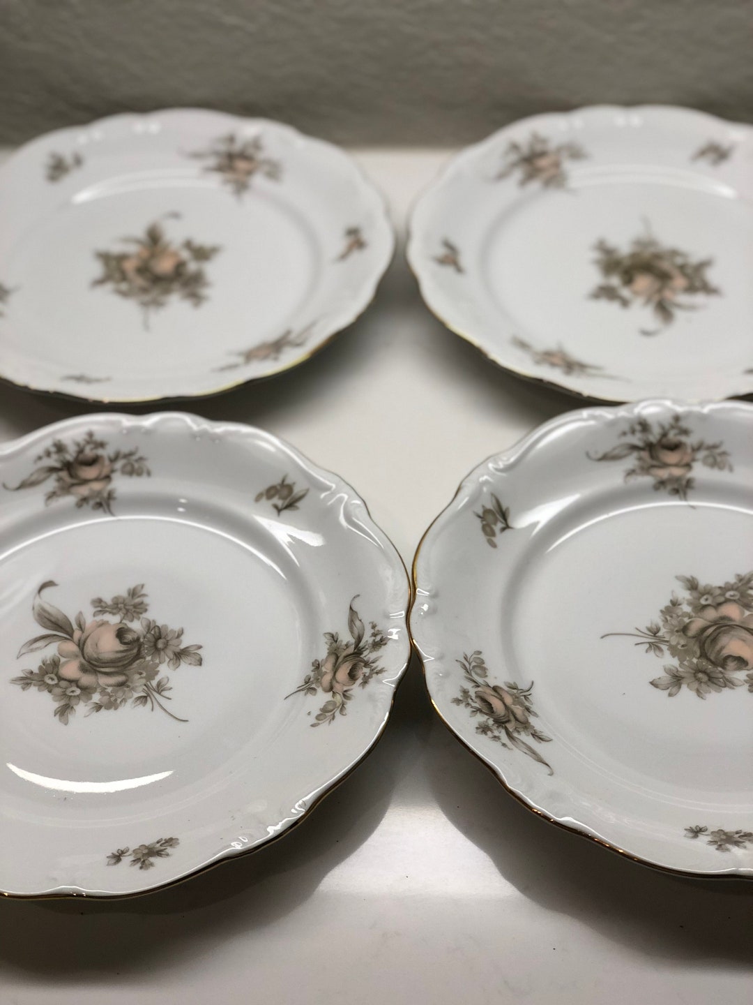 Johann Haviland Bavaria Germany Sepia Rose China Dinner Plate Etsy