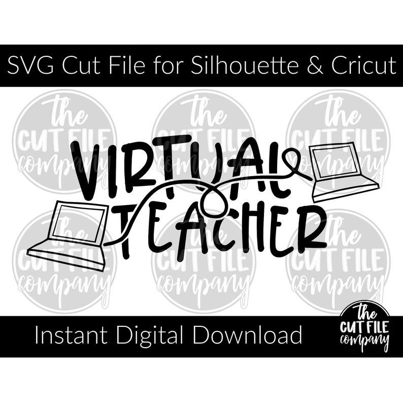 Download Virtual Teacher SVG Cut File Digital File Silhouette | Etsy