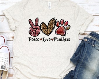 Peace Love Panthers Sublimation Tee