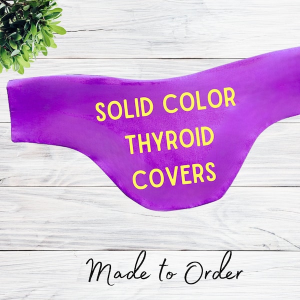Custom ~Solid Color~ Thyroid Shield Cover| Thyroid Collar Slip |OR X-RAY| Thyroid protector| Radiology| Fluoro Vet Tech| Endo| Neck Guard|