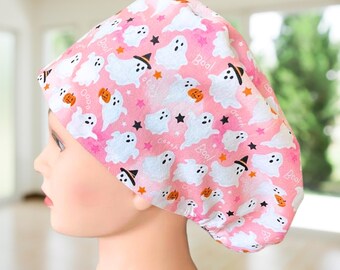 Ghosts and Stars Euro Scrub Cap: Unisex Cotton Nurse Hat