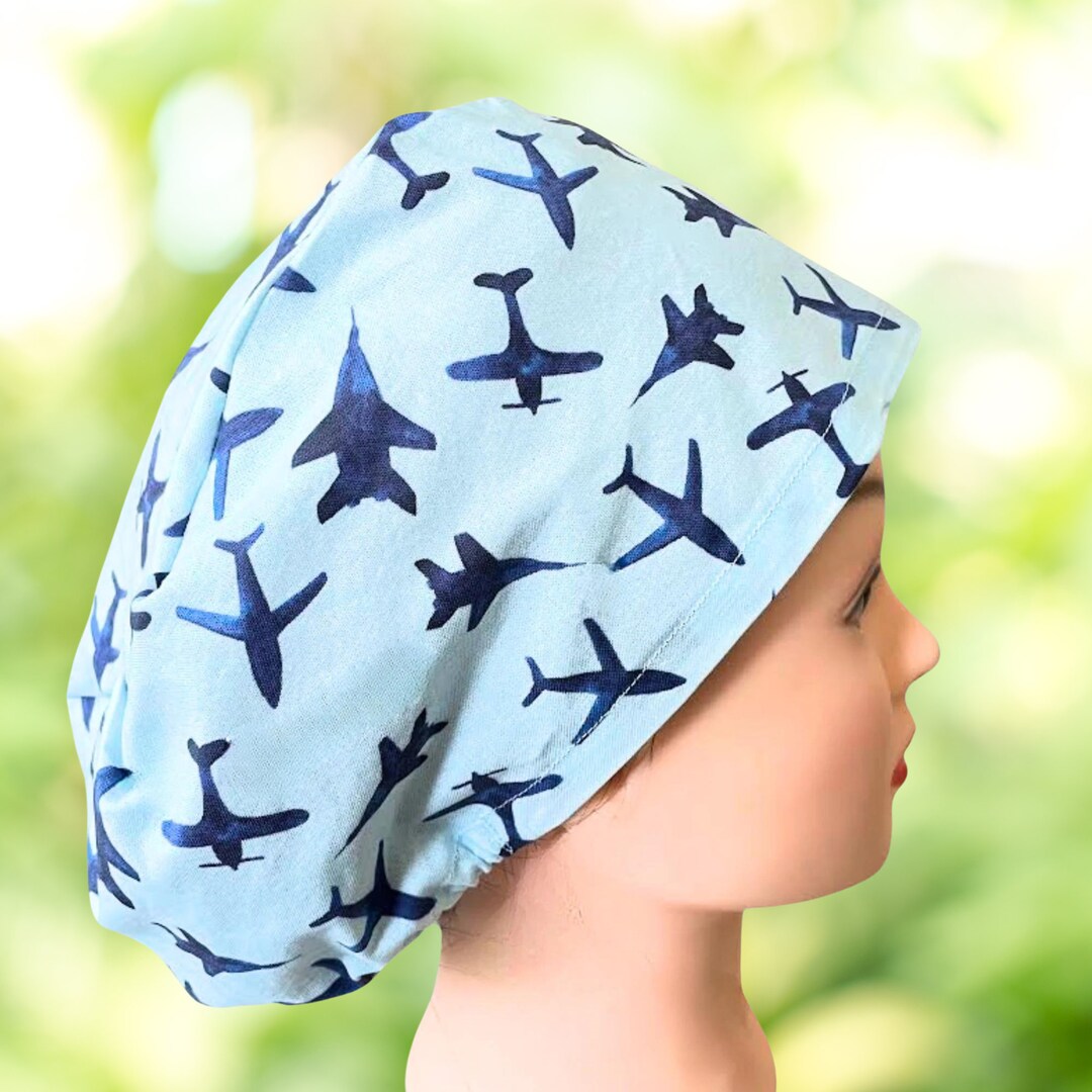 PREMIUM EURO Style Scrub Cap PREMIUM Plane Fabric Scrub Hats Women Euro